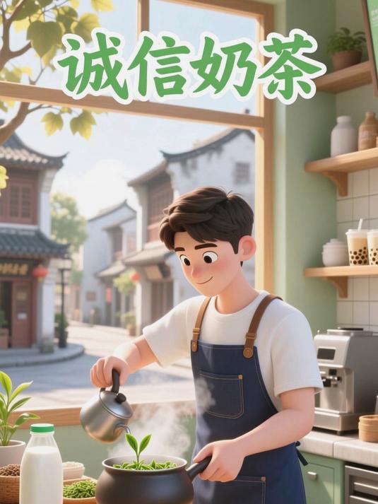 诚信奶茶店老板不用添加剂,奶茶健康,终开连锁奶茶店
