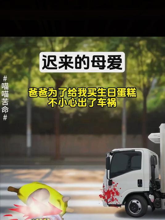 喵喵苦命-迟来的母爱第1-2集，爸爸为了给我买生日蛋糕出了车祸！