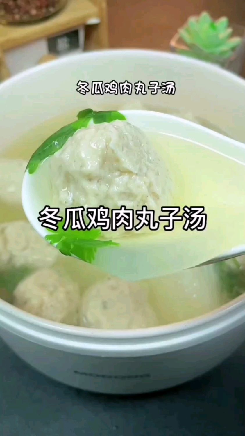 冬瓜鸡肉丸子汤
