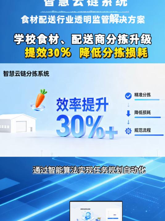 学校食材、配送商:食材分拣升级!提效 30%,降低损耗保精准