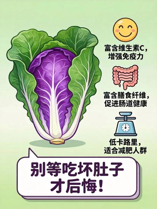 紫甘蓝可以生吃吗?生吃紫甘蓝的3个好处和1个关键提醒,别等吃坏肚子才后悔!