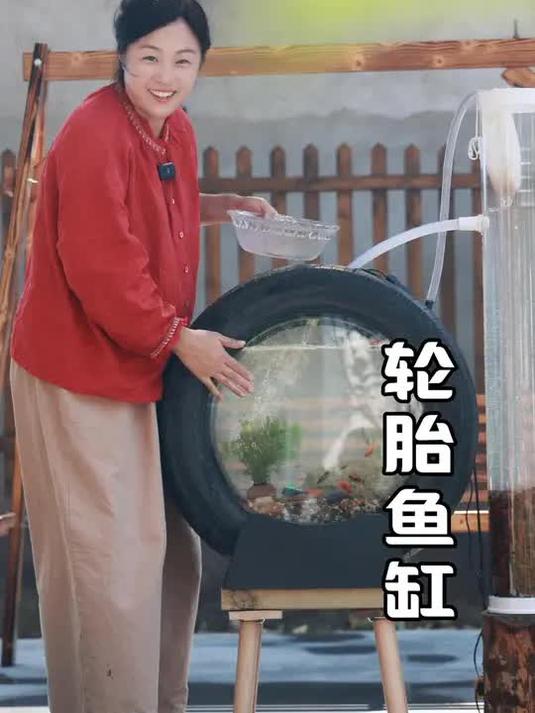 家里有废旧轮胎的千万不要扔,改造个鱼缸超好看