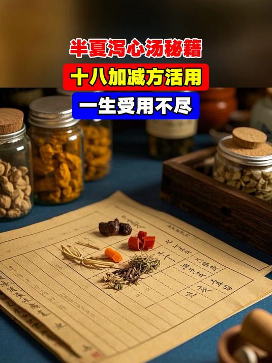 半夏泻心汤秘籍,十八加减方活用,一生受用不尽