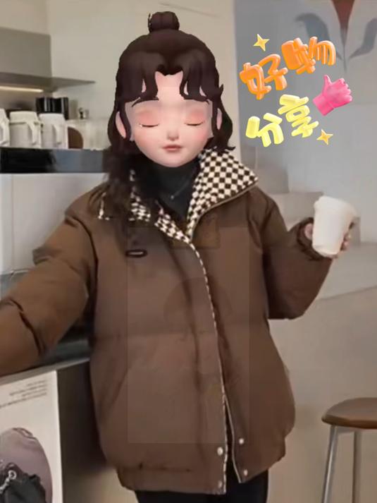 轻薄短款羽绒服女冬季2025年新款宽松小个子炸街面包派克棉服外套