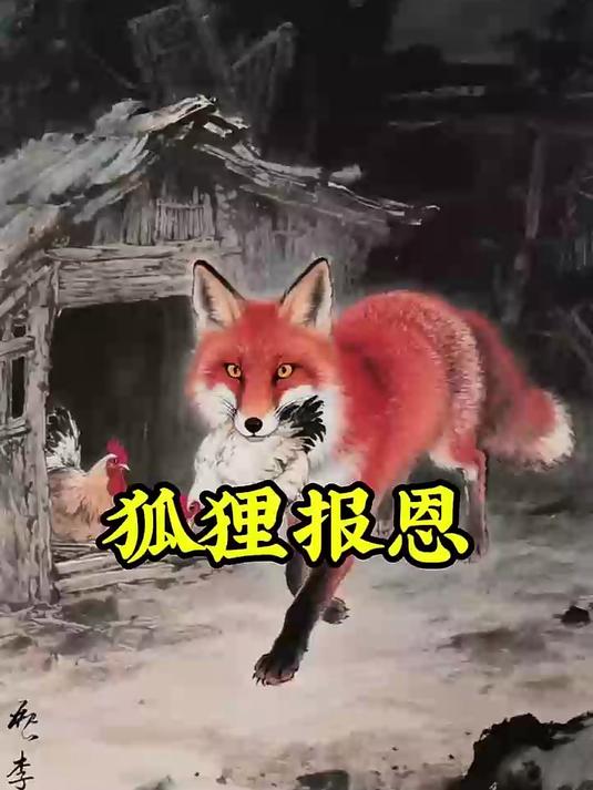 一天夜里,一只红狐狸溜进老李家的鸡窝