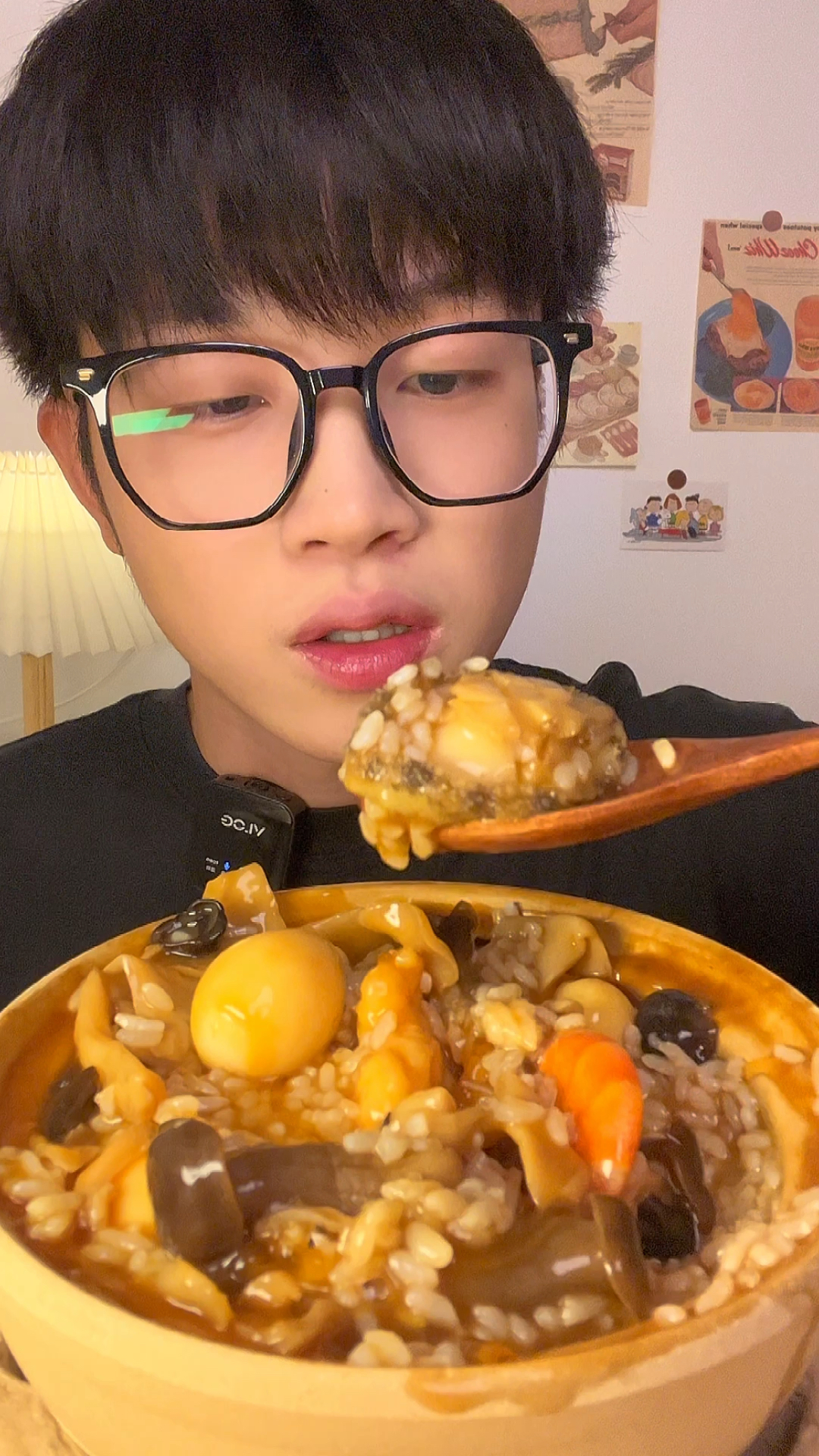黏糊糊的鲍汁捞饭也太香了吧?拌饭真的绝了!