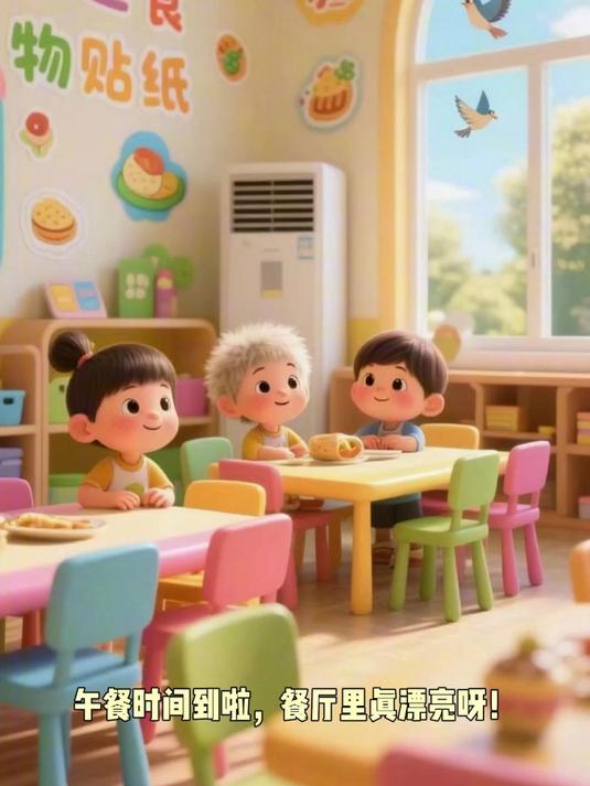 幼儿园小朋友一起分享午餐,不挑食还互相喂饭