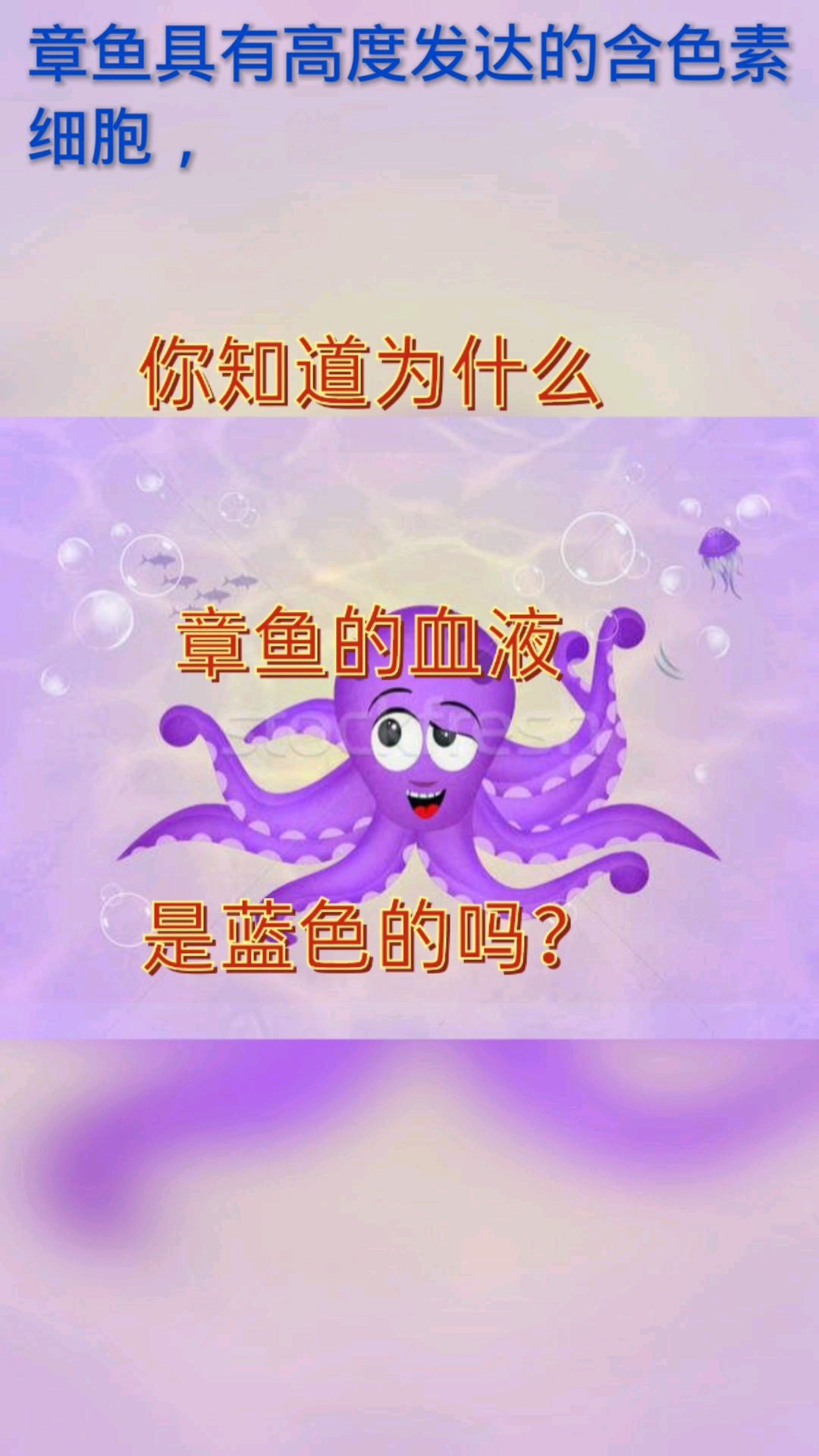 你知道为什么章鱼的血液是蓝色的吗?