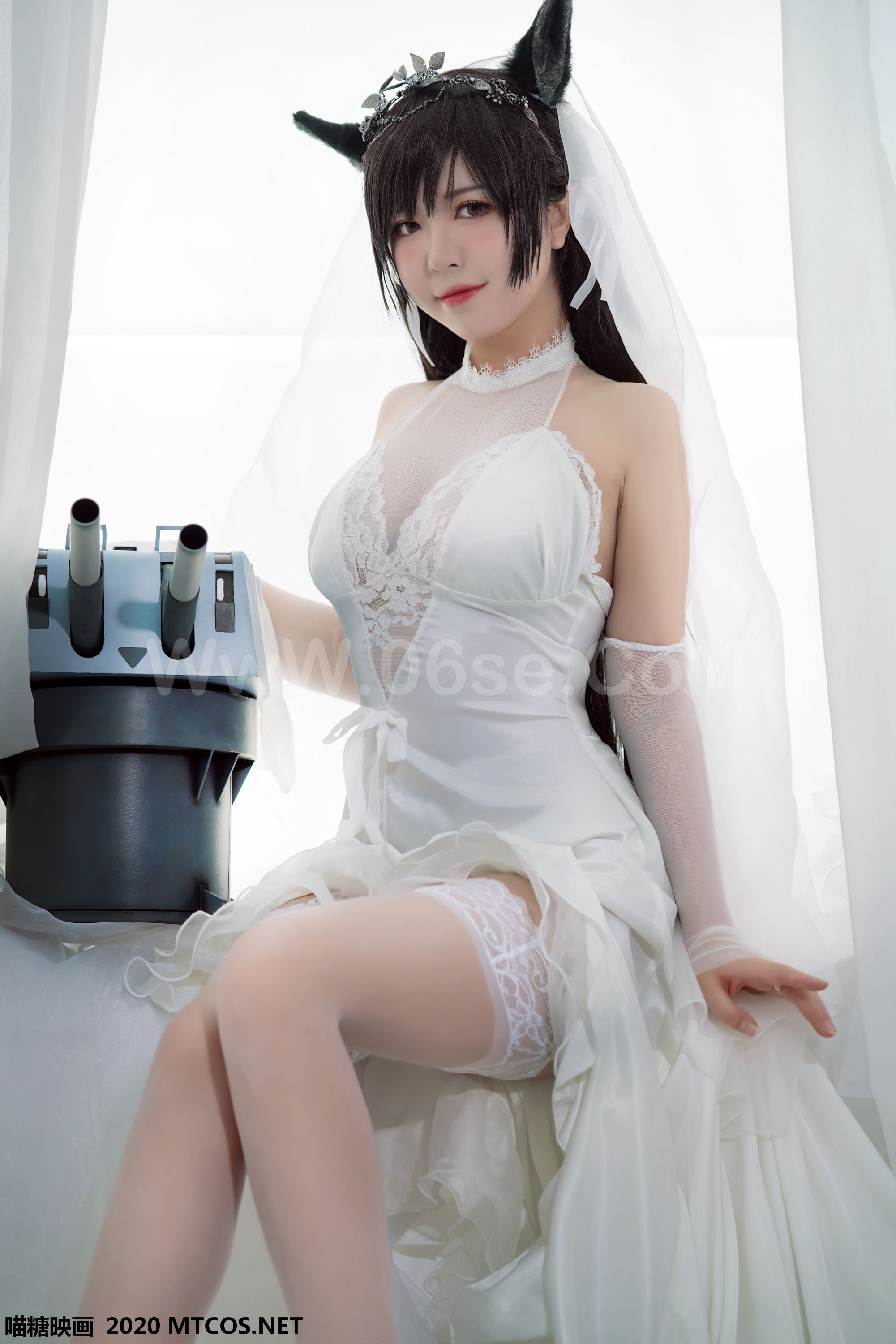 图片[14]-[MTCos] 喵糖映画 Vol.115 半半子 婚纱爱宕-六色网