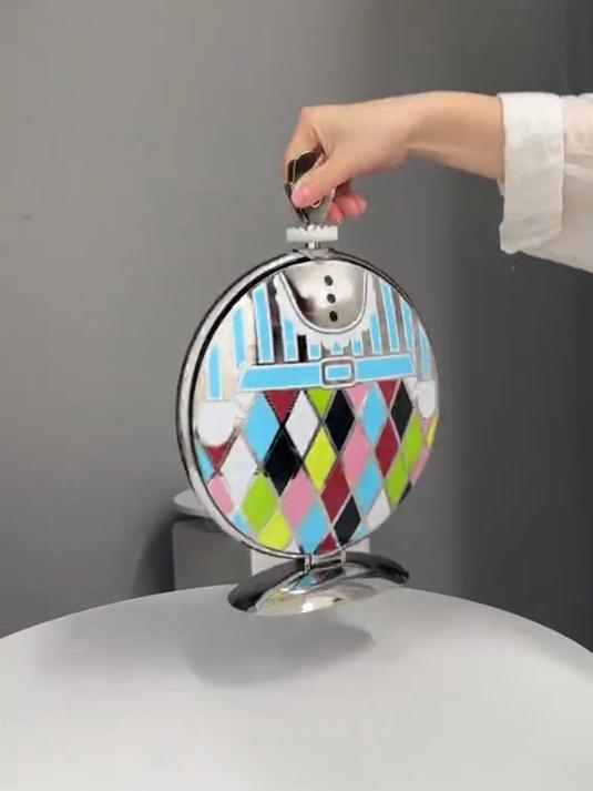 圆胖子甜品架蛋糕折叠托盘