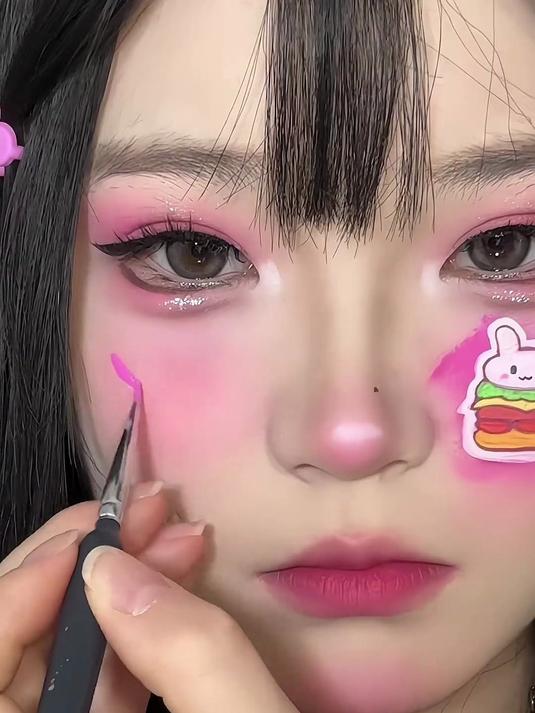 杨涵博应援妆来啦～可可爱爱的兔子汉堡!