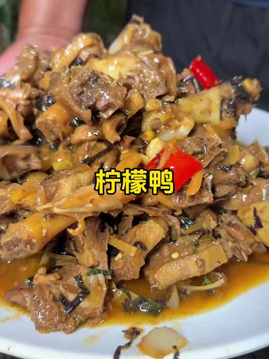 做个广西非遗美食柠檬鸭，酸辣开胃，超级下饭，一吃一个不吱声。你们喜欢吃吗？#三农# #新农