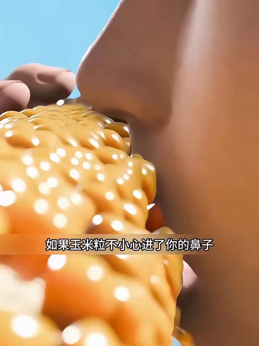 玉米粒进鼻子,会变成爆米花吗?