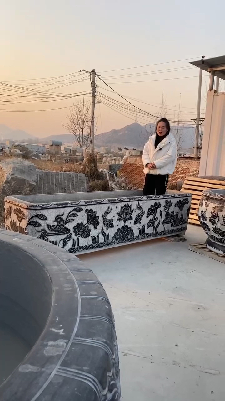 青石鱼缸 长方形