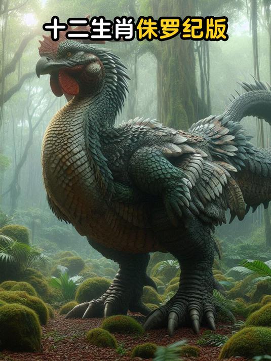 听说鸡的祖先是恐龙,用ai还原一下~