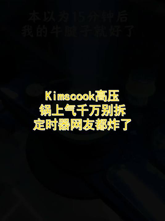 Kimscook高压锅上气千万别拆定时器，网友都炸了#玩出数码新浪潮#