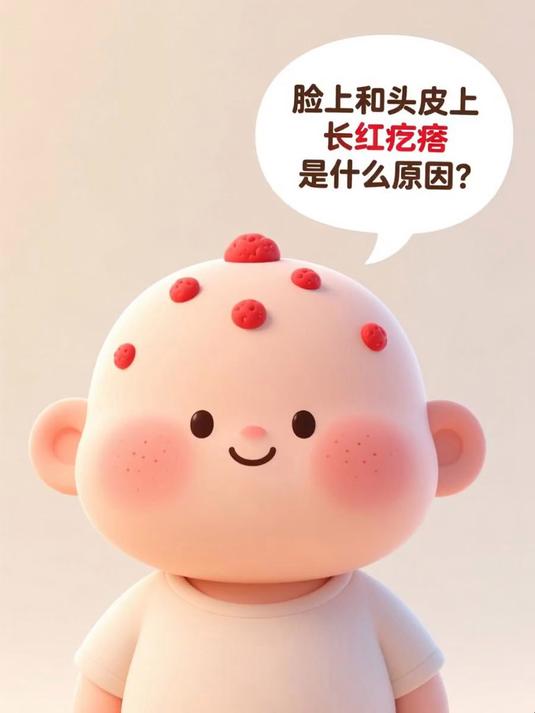 脸上和头皮上长红疙瘩是什么原因 #健康扬帆季#