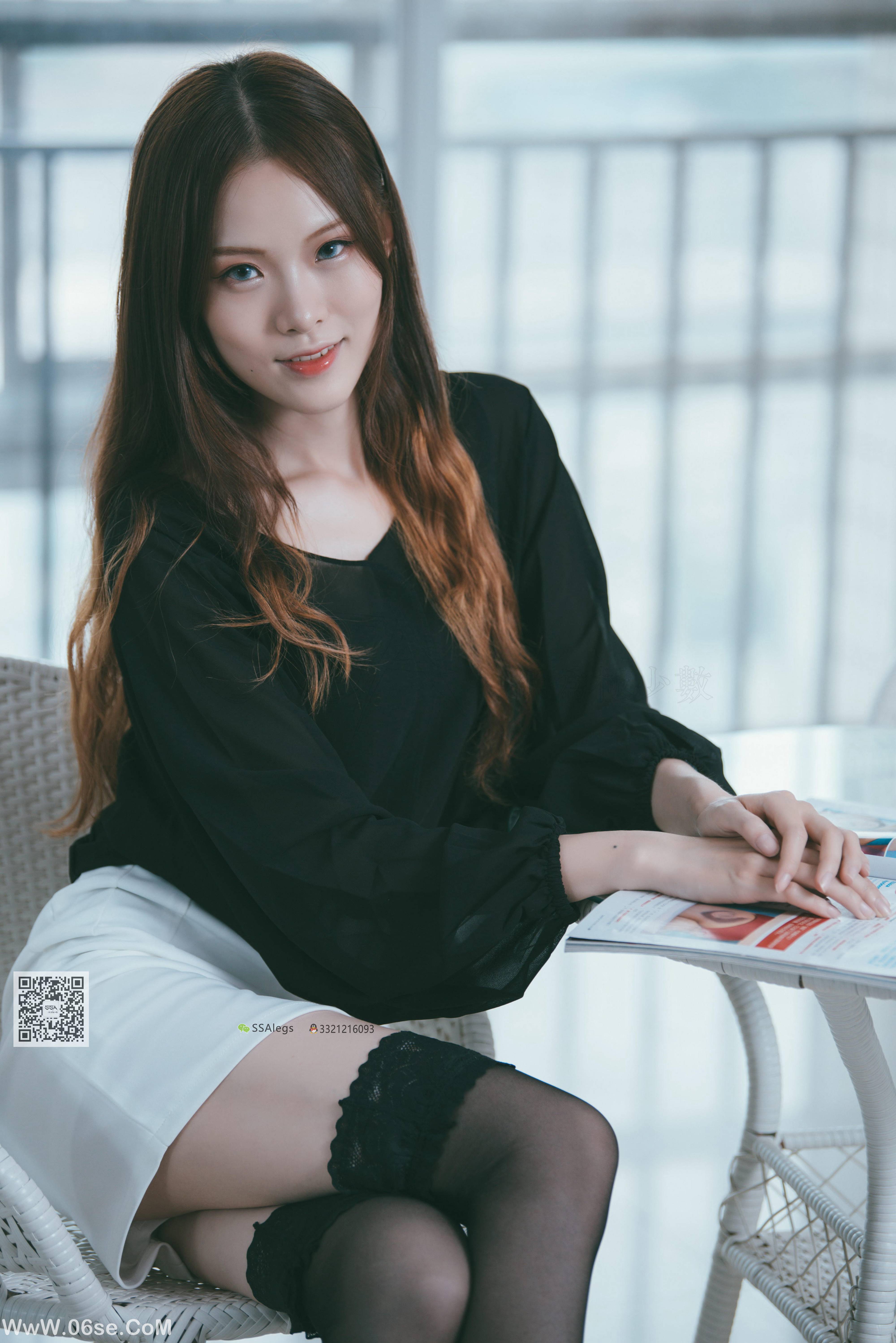 [SSA丝社] NO.001 办公室职业装《绫》长筒黑丝[98P688M]-六色网
