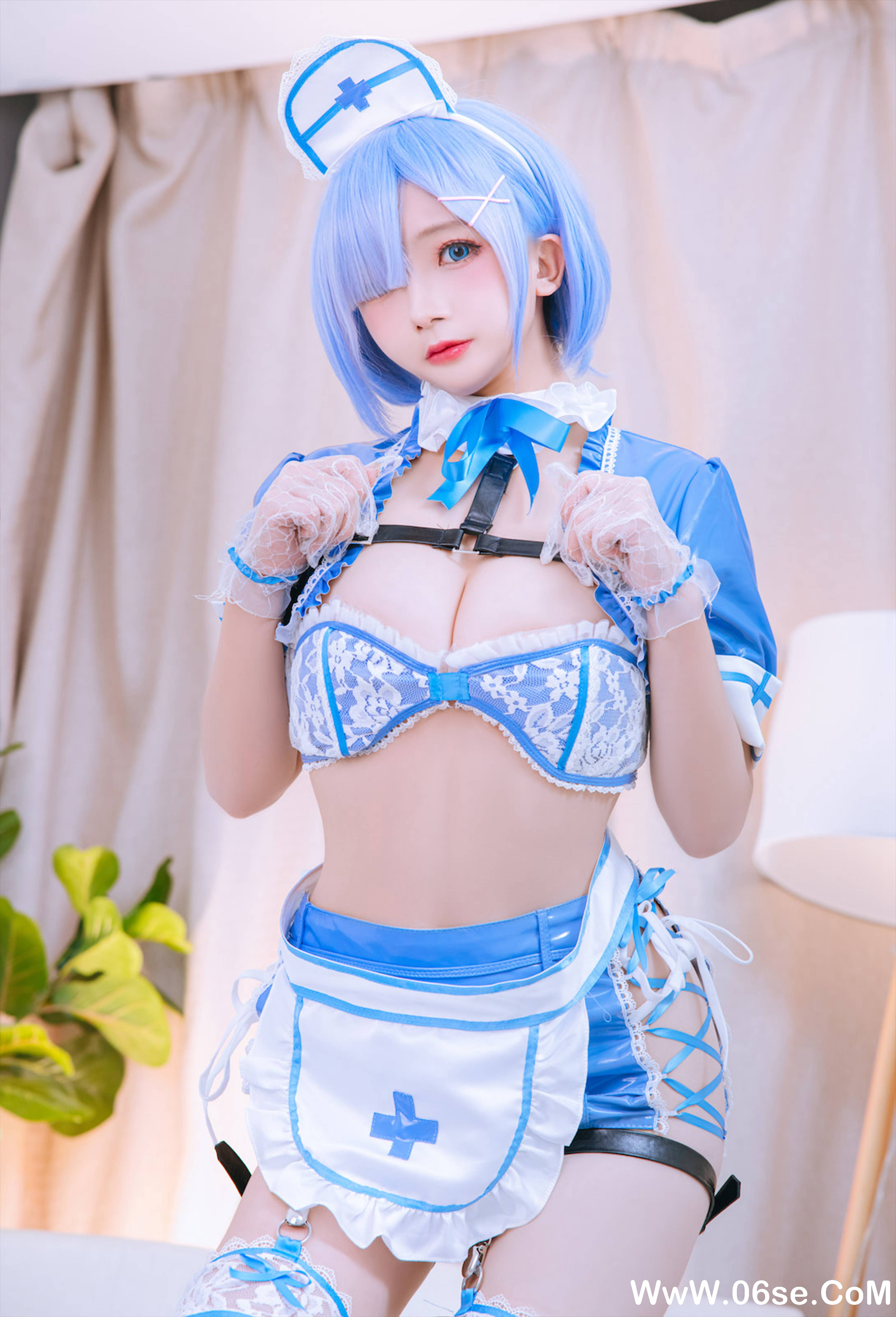 图片[29]-日奈娇 NO.032 — 蕾姆蓝色护士 [88P580M]-六色网