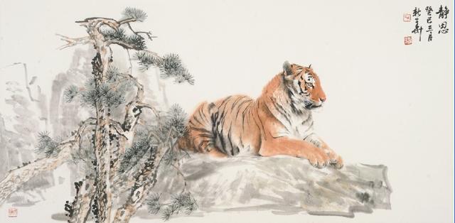 葛新华老师中国画,老虎作品欣赏