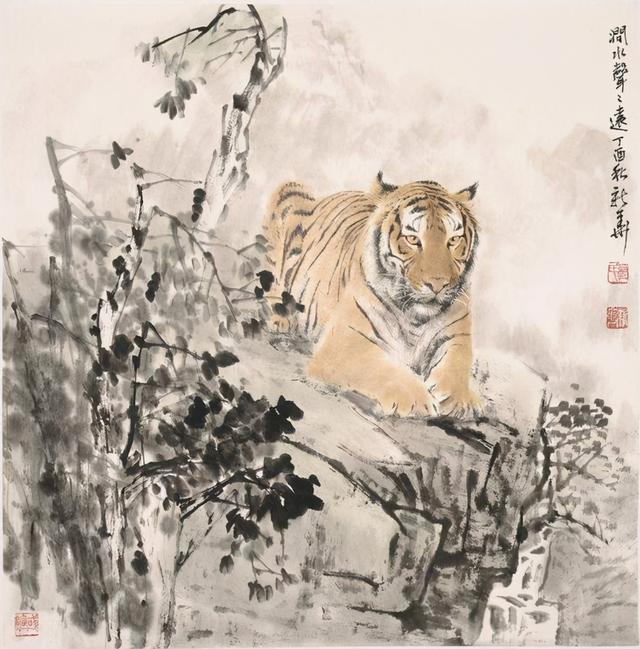 葛新华老师中国画,老虎作品欣赏