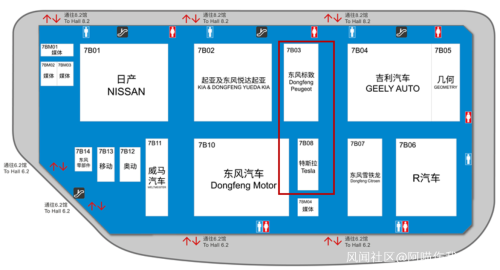 图自2021上海车展官网展位图