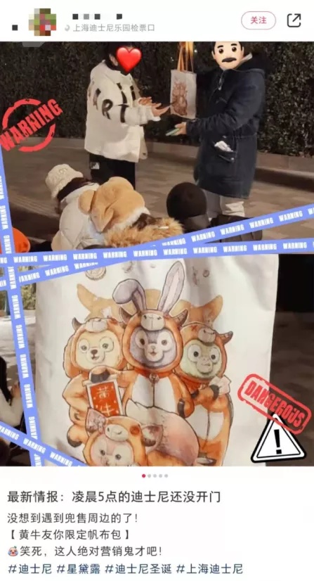 凌晨3点在迪士尼排队买玩偶的人 玲娜贝儿溢价超过20倍!