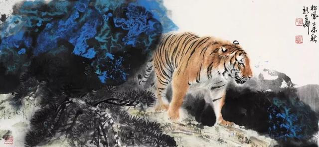 葛新华老师中国画,老虎作品欣赏