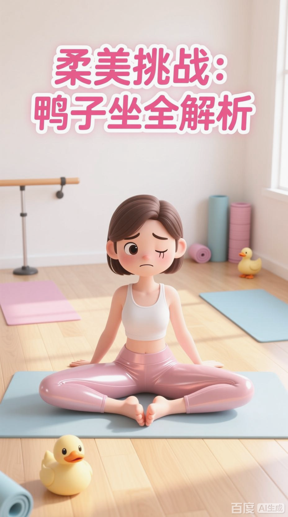 鸭子坐姿势的动态展示