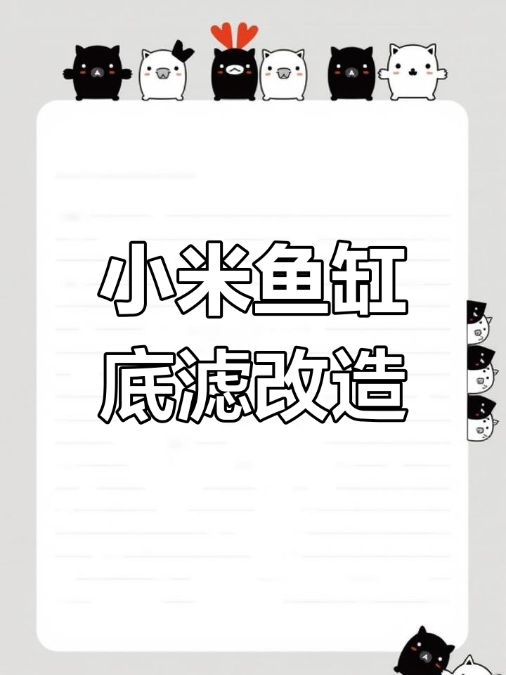 小米鱼缸底滤系统全新升级,打造封闭循环水路