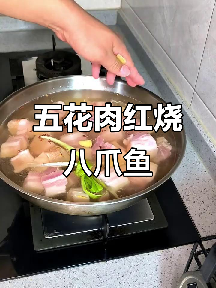 红烧肉炖八爪鱼,鲜活美味不容错过