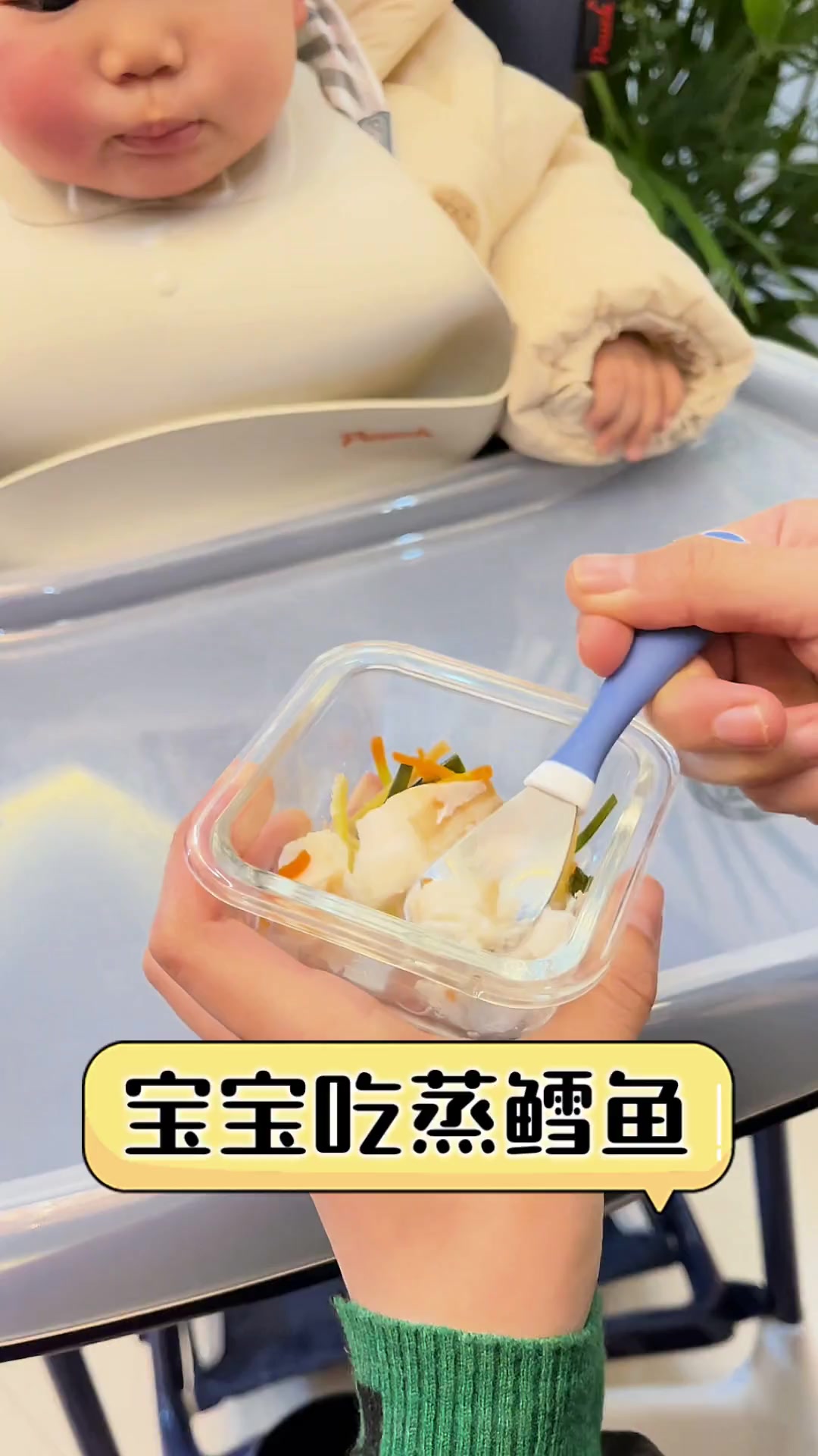 宝宝吃蒸鳕鱼