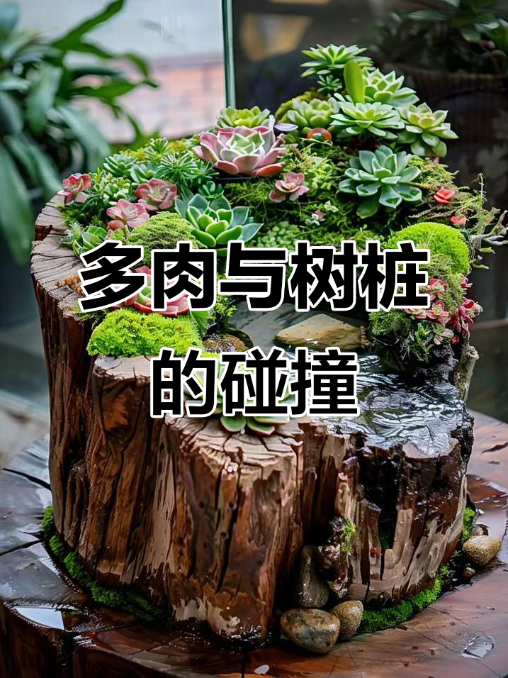 树桩多肉景观设计,打造独特AI图