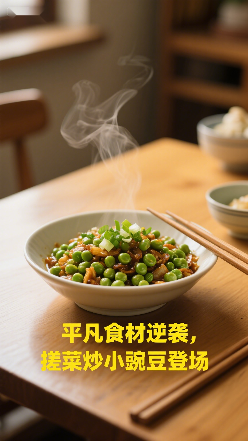 平凡食材逆袭,搓菜炒小豌豆登场