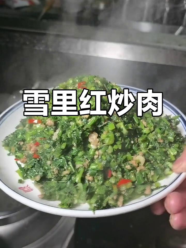 新鲜雪里红炒肉末,做法简单又美味