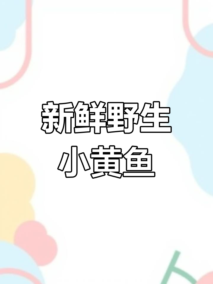 舟山雷达网船捕捞野生小黄鱼,肉质鲜嫩肥厚,清蒸红烧皆宜