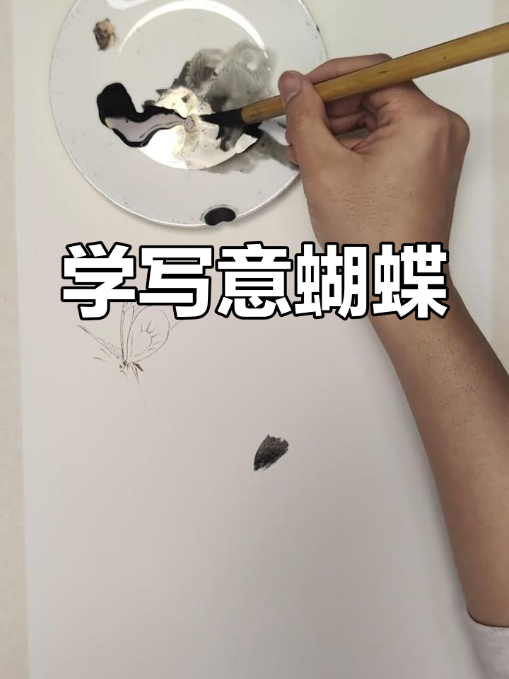 写意蝴蝶翅膀画法,墨色变化全解析