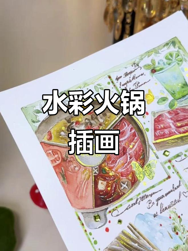 雨天火锅插画教程，水彩分镜绘制技巧