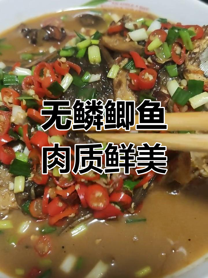 这条无鳞鲫鱼真鲜嫩,哥哥特地钓来送给我吃