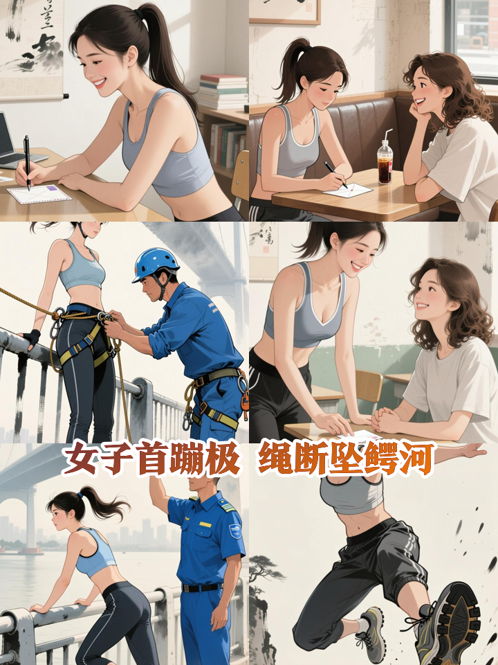 女子第一次蹦极,不料被水中鳄鱼一口吞了,视频拍下生前10秒!