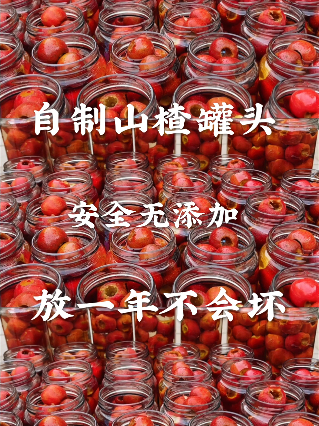 教你自制山楂罐头,安全无添加,做一次吃一年