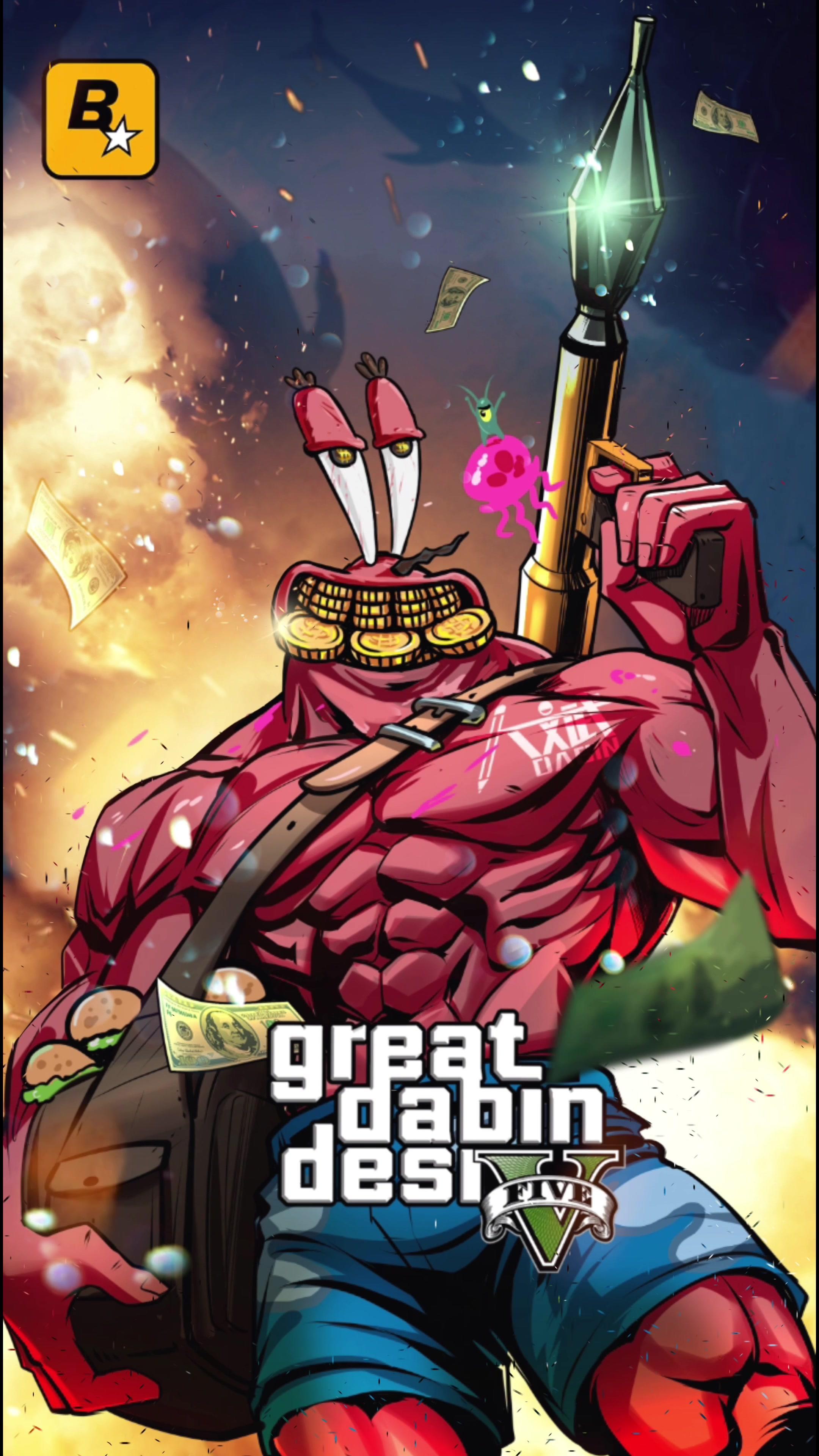 画画 蟹老板 绘画之蟹老板