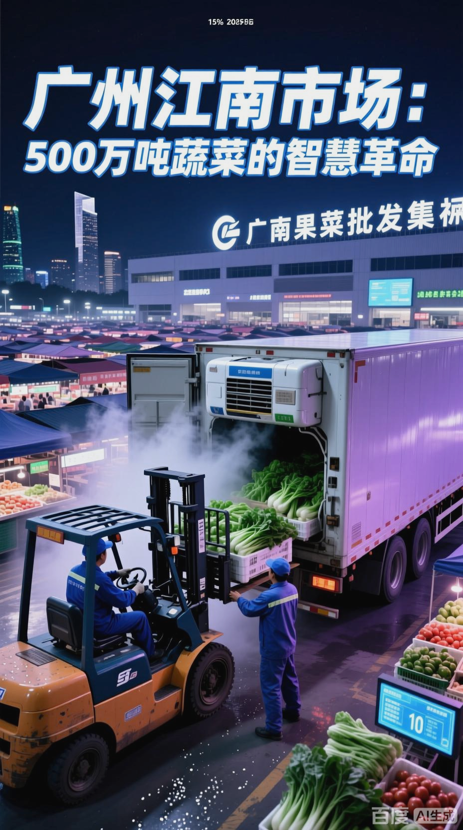 广州江南市场的蔬菜种植与销售