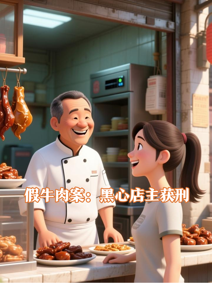 卤菜店卖假牛肉1429斤，店主被判刑！