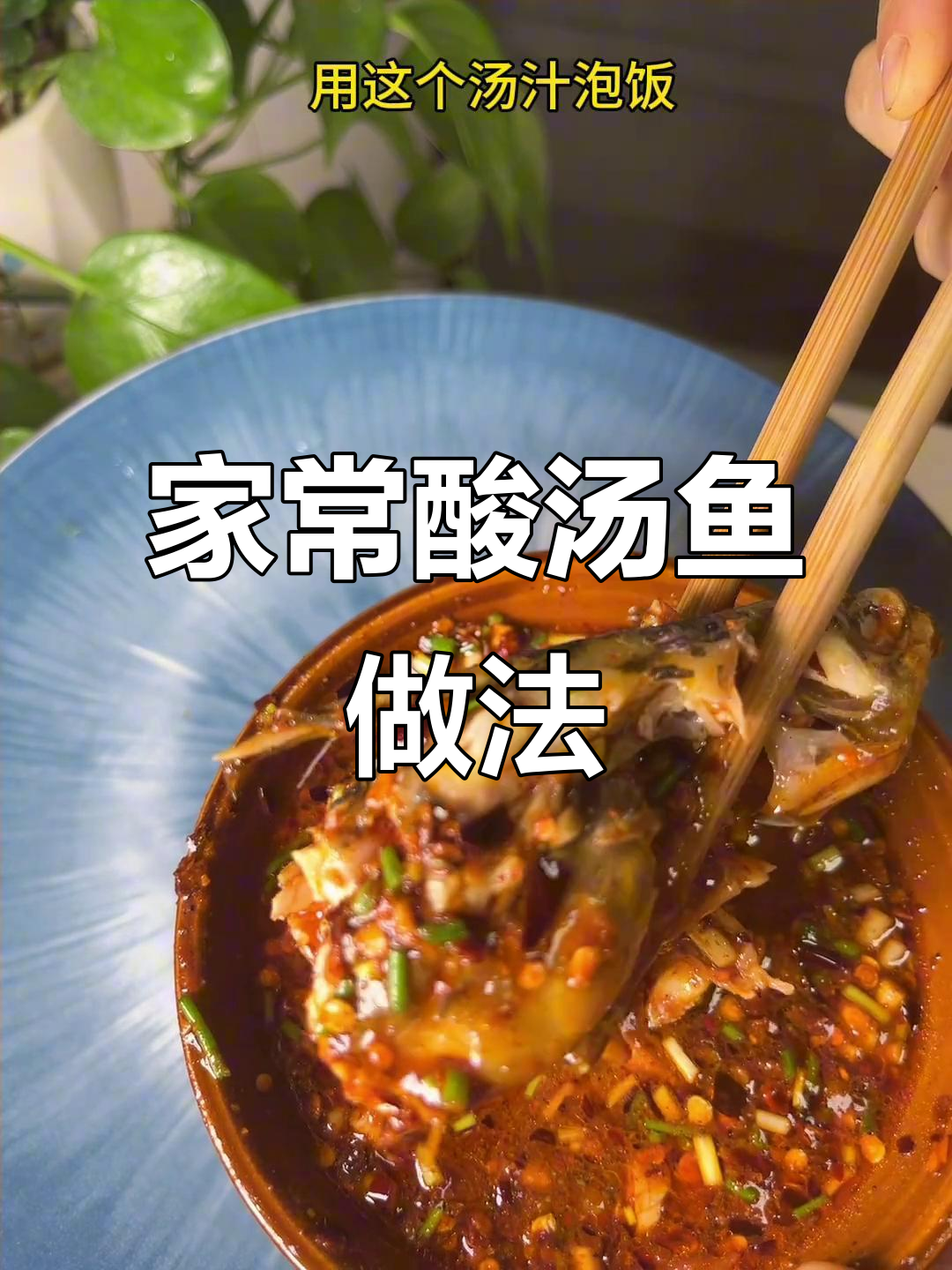 家庭版酸汤鱼，黄辣丁搭配独特蘸料，鲜香十足