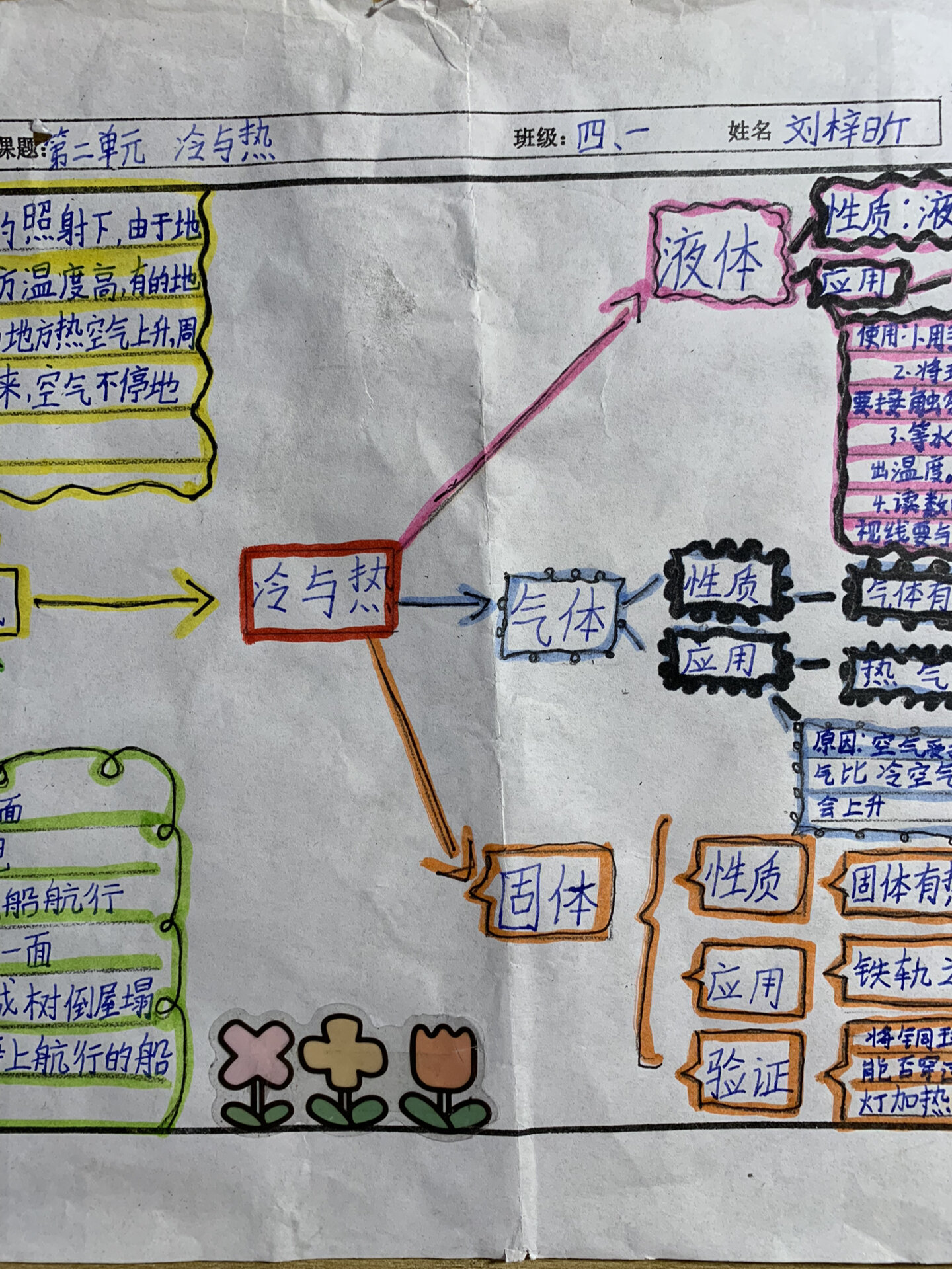 手抄报四年级科学第二单元思维导图