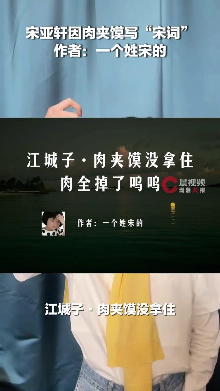 宋亚轩因肉夹馍写宋词
