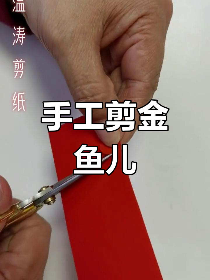 传统剪纸金鱼教程,手工艺术再现