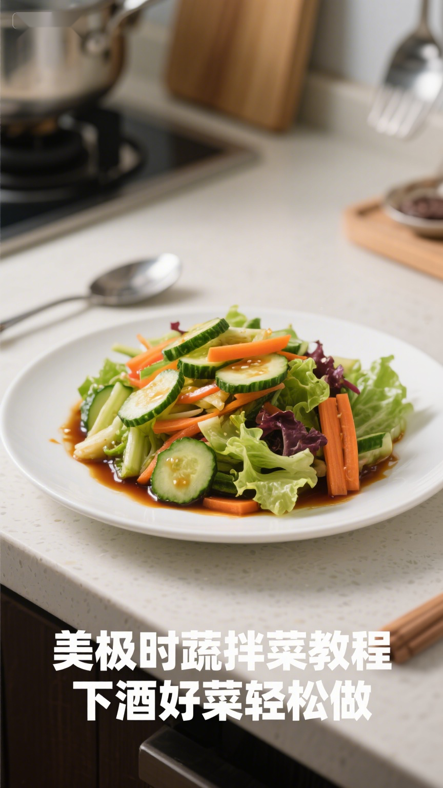美极时蔬拌菜教程,下酒好菜轻松做