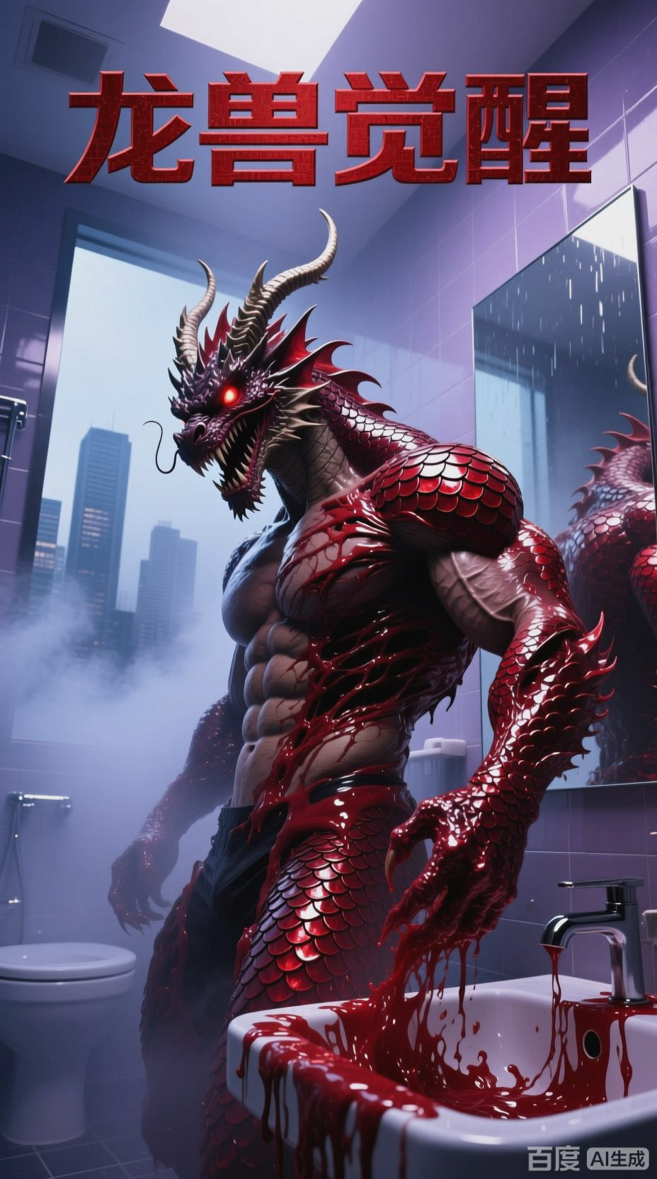 肌肉男变身亚文化龙兽人